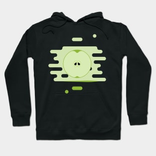 Green Apple in a splash of juice Hoodie